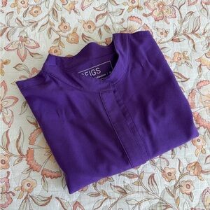 Figs Purple scrub top.